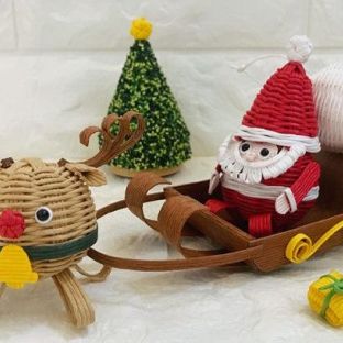 纸藤编织-圣诞节