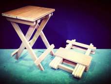 【木艺家居】 竹地板 折叠凳