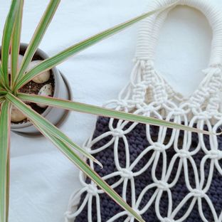 Macrame  镂空网兜包   栀香  下