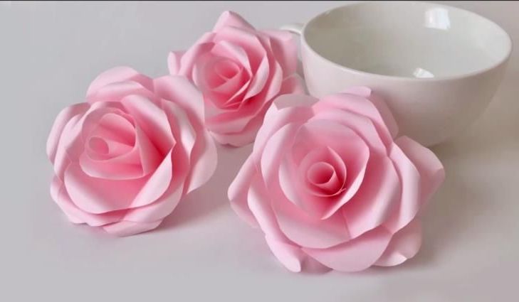 教你折一朵粉玫瑰，摆在家里超好看！创意手工折纸教程