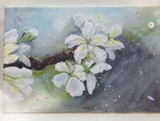 基础油画——静待春暖花开 基础油画——静待春暖花开