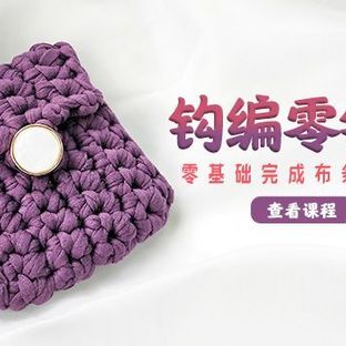 网红布条线钩编零钱包