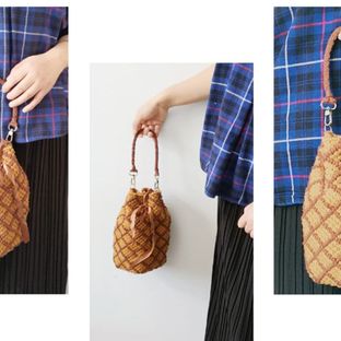 视频教程 | 原创菱形束口编织包【千寻】