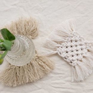 macrame基础篇--平结&杯垫