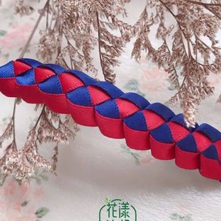 锁结应用｜丝带几何图案一字夹~