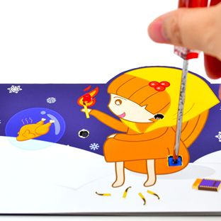 【纸电路制作】儿童节纸电路主题卡片——卖火柴的小女孩