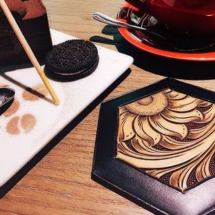 初级皮雕|唐草杯垫制作教程