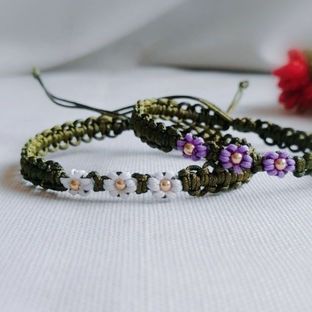 [编绳]小雏菊小清新手链