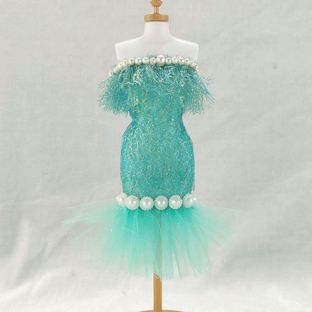 手工制作小人台婚纱小礼服系列3