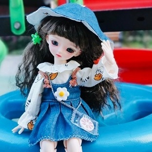 【bjd6分/大6分娃衣制作之两面戴花瓣帽】