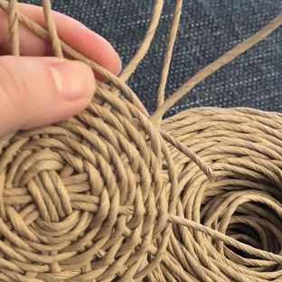 三分钟教你编制纸藤小筐