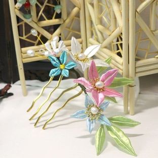 此间春色 缠花发饰