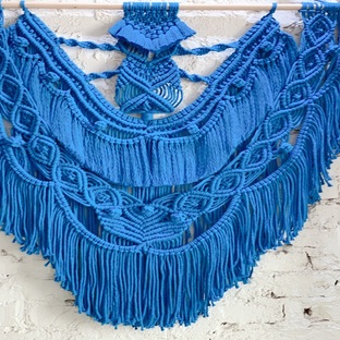 Macrame编织教程｜蓝调挂毯