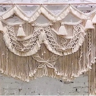 手工美学Macrame编织教程｜夏天的风挂毯