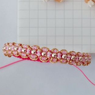 三生三世桃花结手链编织教程