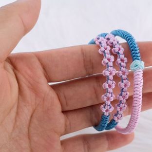 原来金刚结加桃花可以这么好看，只有两根线就能做，3分钟学会