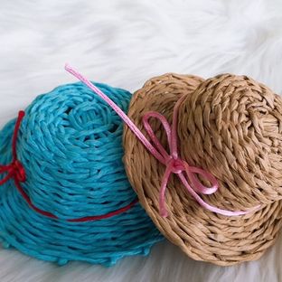 3分钟学会用纸藤编一顶精致小帽，娇小又可爱，看完忍不住制作