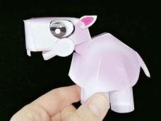 纸宝非洲动物呆萌河马制作过程亲子手工3D立体纸模型原创设计