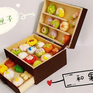 【原创微缩：甜品匣子-和果子
