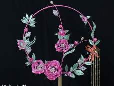 手工缠花自制团扇：手把手教你如何做一款新娘玫瑰蝴蝶团扇（二）