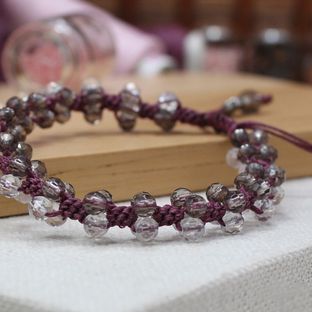 线上课程 |手工编织基础第9节-圆形玉米结手链