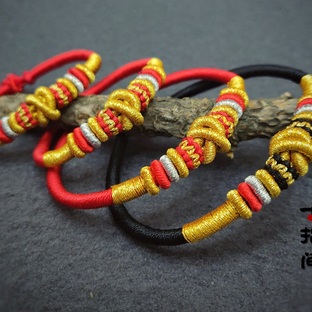 双联结情侣手链亲子手绳详细编织教程