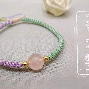 十指间原创小清新爱恋季手链教程，手工编织DIY