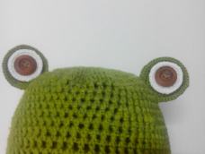 看着图片学习的大眼蛙BB帽，之前发过的