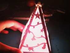 做了几个小时,毕竟第一次做不上手,我用的是小蜡烛,没用灯泡,还是很满意的^v^