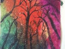 树枝和颜色都不太自然，再努力~