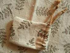 自己做的束口袋,就是缝得太差了