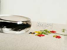 『安桥手作』清和——喜鹊羽毛系列透明滴胶手镯