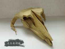 折纸 迪亚兹牛头骨(教程引导)
一纸成型，不剪不切。