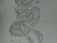 感谢布丁糖果的教程 萌少女哦 残了点 动作绘制好难啊。。。。