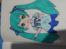 临时画的初音^O^