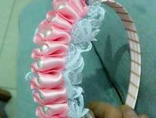 改做成了儿童发箍!加了白蕾丝超甜美!