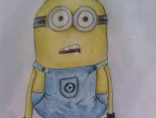 当当当，一下午的小黄人完工啦！(^ω^)