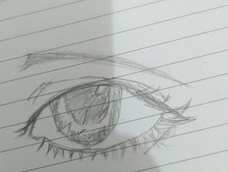 第一次学。
只画了一只眼