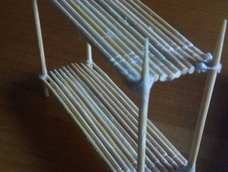 竹签版上下铺床，刚把造型弄好，细节还没弄呢。😂😂