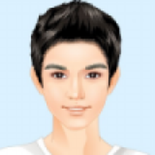 黑眼圈描着白眼线