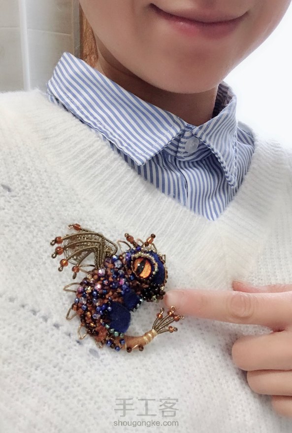 小龙吊坠，胸针 第2张