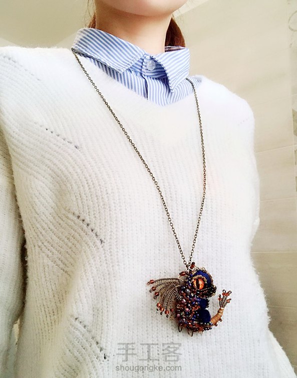 小龙吊坠，胸针 第3张