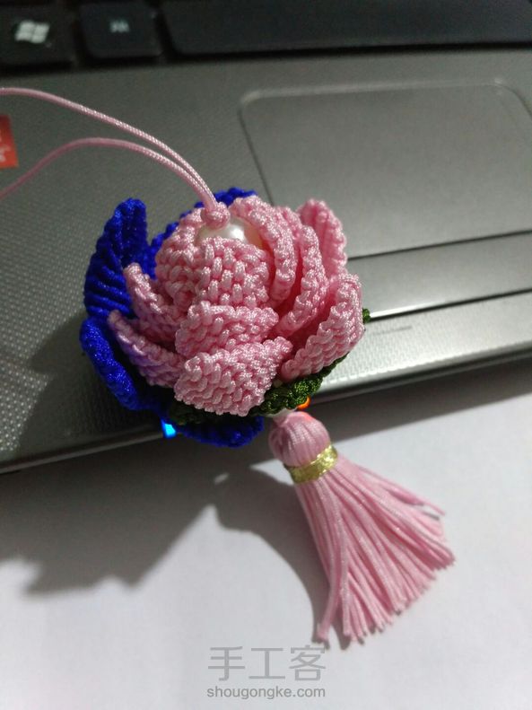 72号线编出来的还是大了点儿，没办法当手链啦😄，谢谢教程(°∀°)=3