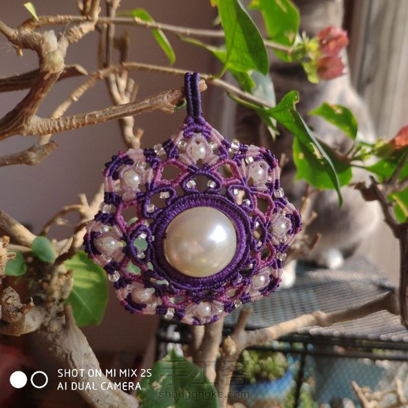 再来一款囡绳教程作业，突然觉得多学习一下复杂款，可以疏通脑回路，哈哈，感谢囡绳无私分享。 第4张