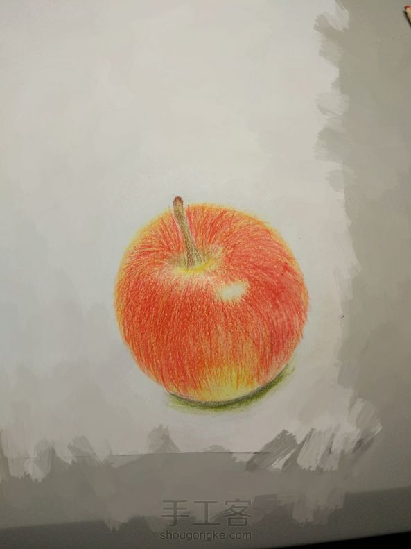 第一次用彩铅不是涂色😂『苹果』