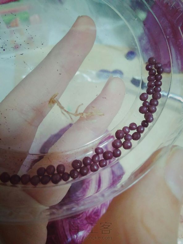 软陶葡萄，好久没撸土了，😢昨晚睡不着做哒，勉强看看教程吧，真心没好好拍😂 第5张