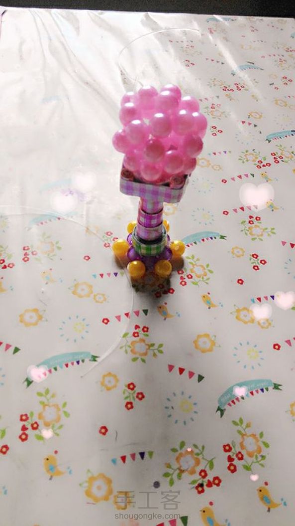 嘿嘿昨天下午做的，上自己曾经编的珍珠球。
。简直好看极了 第2张