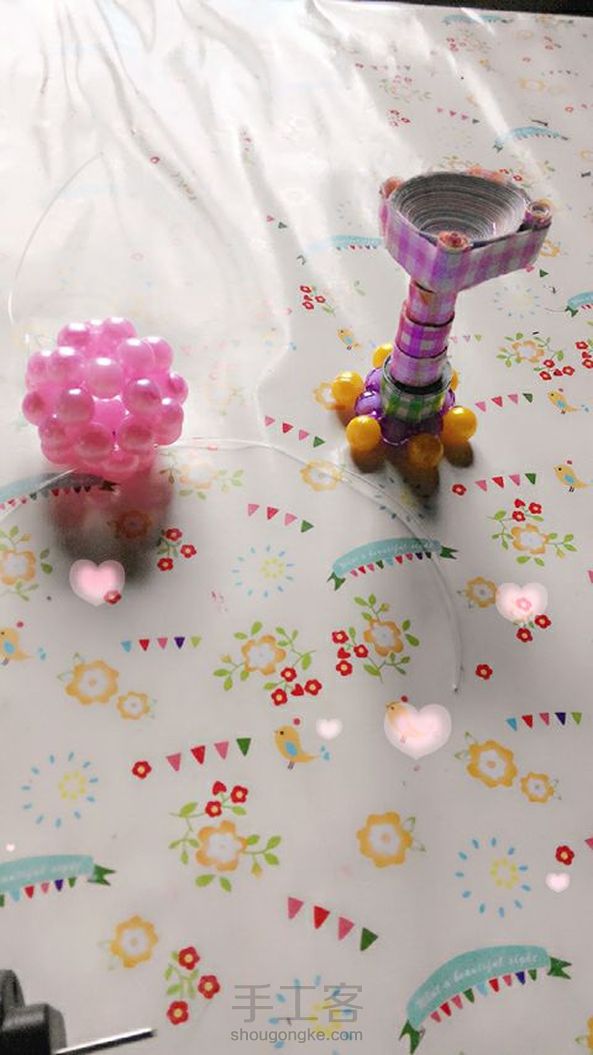 嘿嘿昨天下午做的，上自己曾经编的珍珠球。
。简直好看极了 第3张