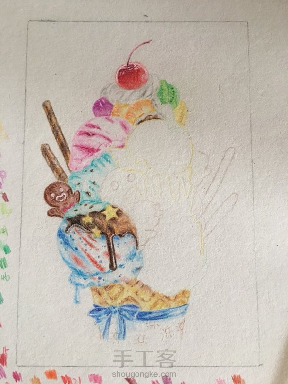 （流光）冰淇淋彩铅了解一下～ 第2张