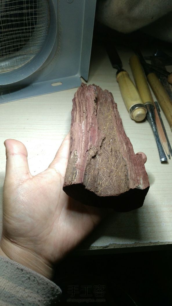 仿破竹片茶则
这血檀不错，颜色漂亮 第4张